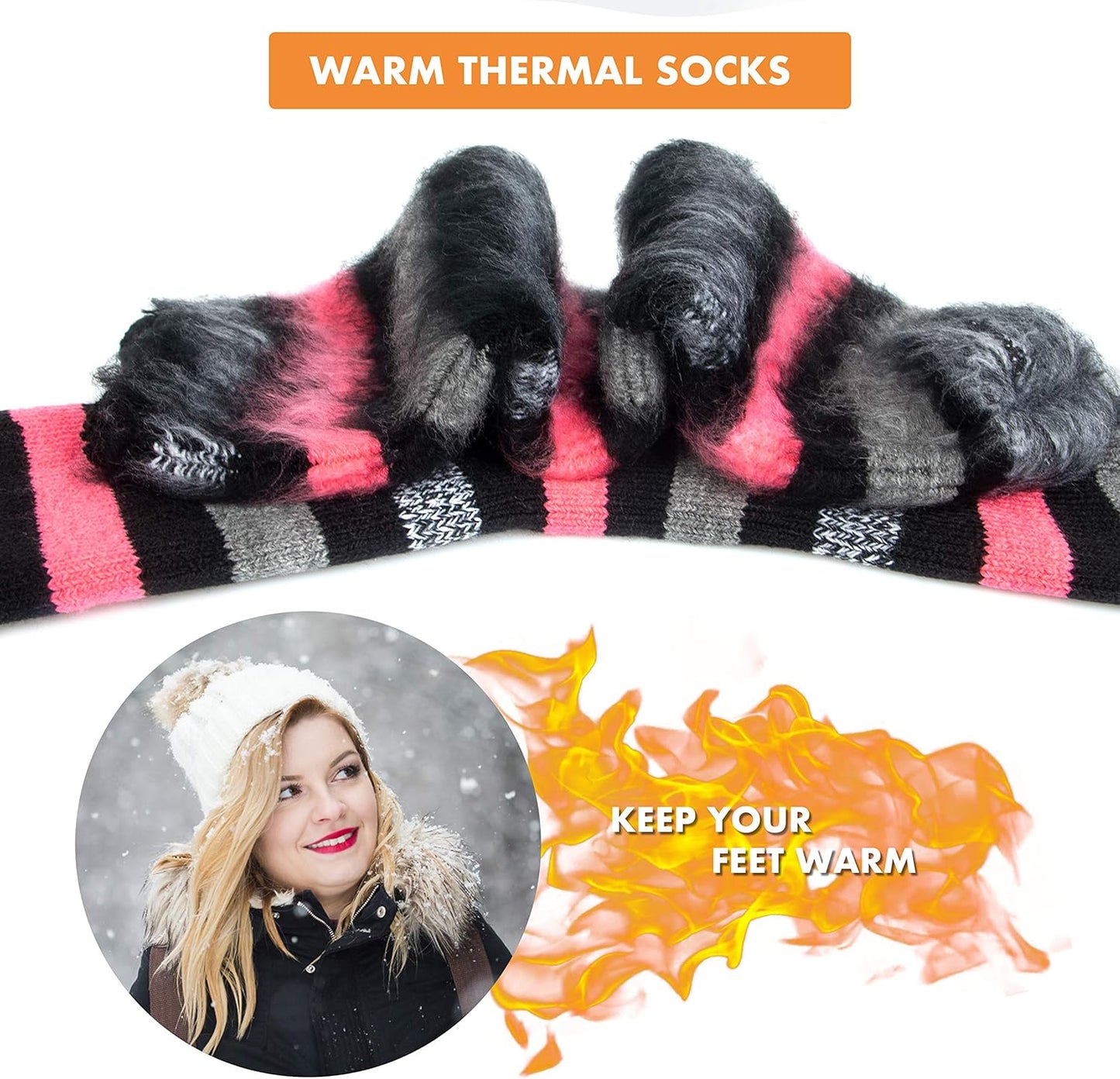 Women’s Thermal Winter Socks – Warm & Cozy for Cold Weather & Outdoor Adventures