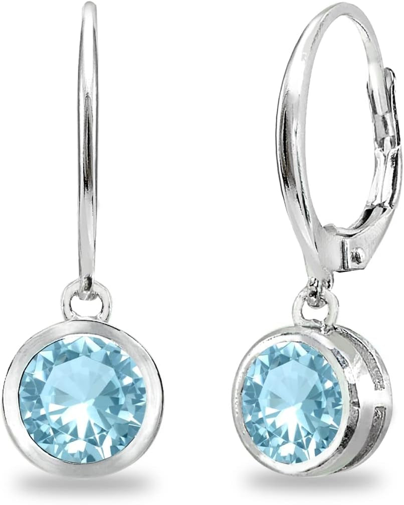 LuxeGleam Birthstone Dangle Earrings