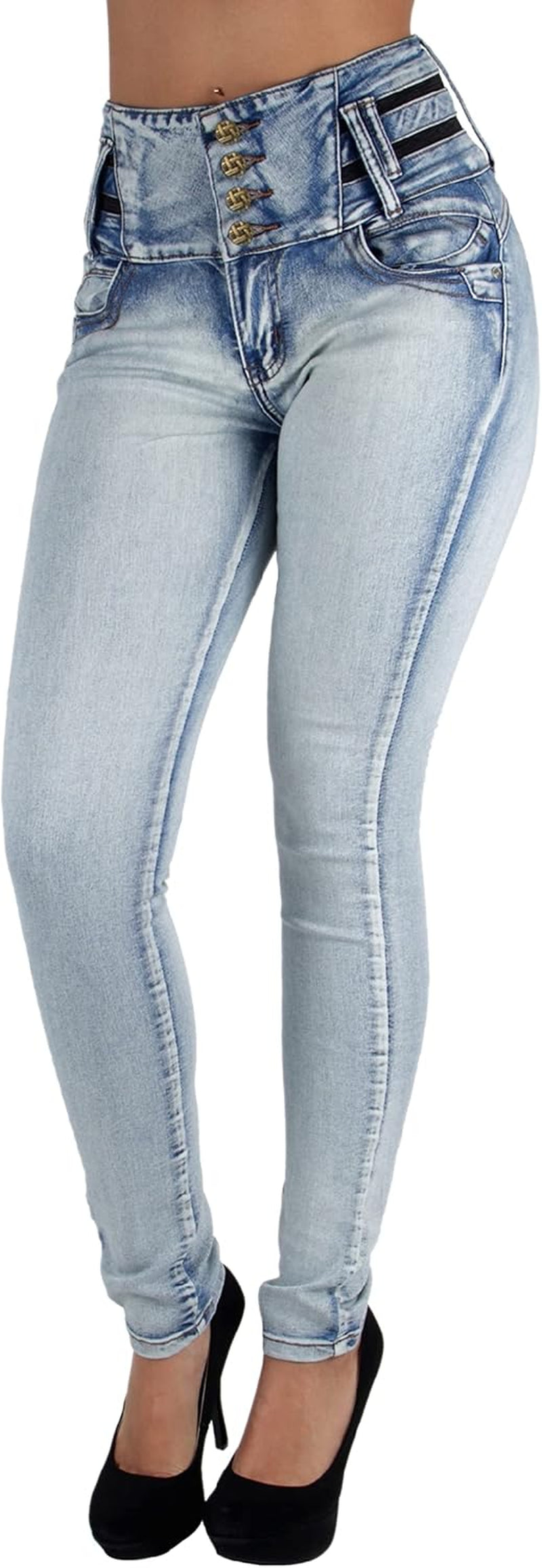 High-Waist Skinny Jeans Designed to Lift Your Butt with Colombian Influence