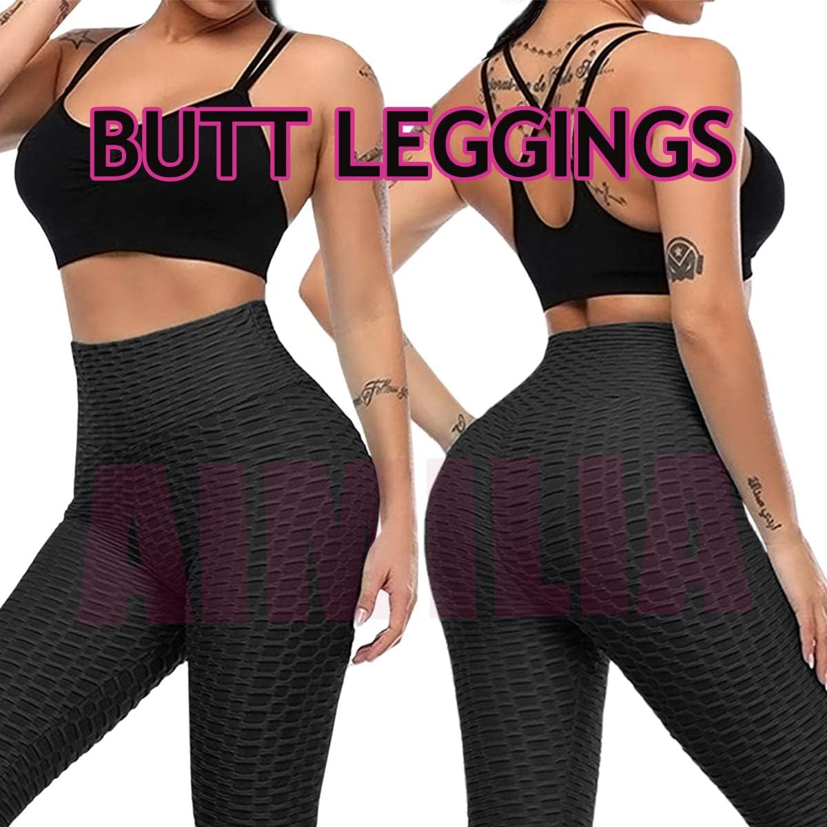 Butt Lifting anti Cellulite Leggings for Women High Waisted Yoga Pants Workout Tummy Control Sport Tights