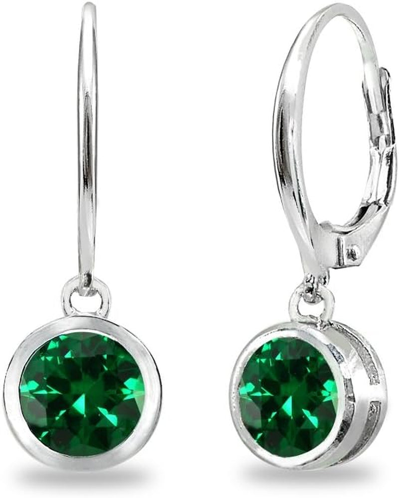 LuxeGleam Birthstone Dangle Earrings