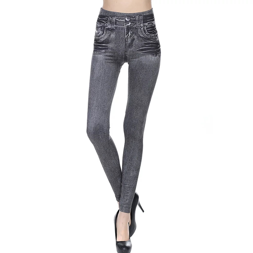 "Grey Stretch Skinny Jeans"