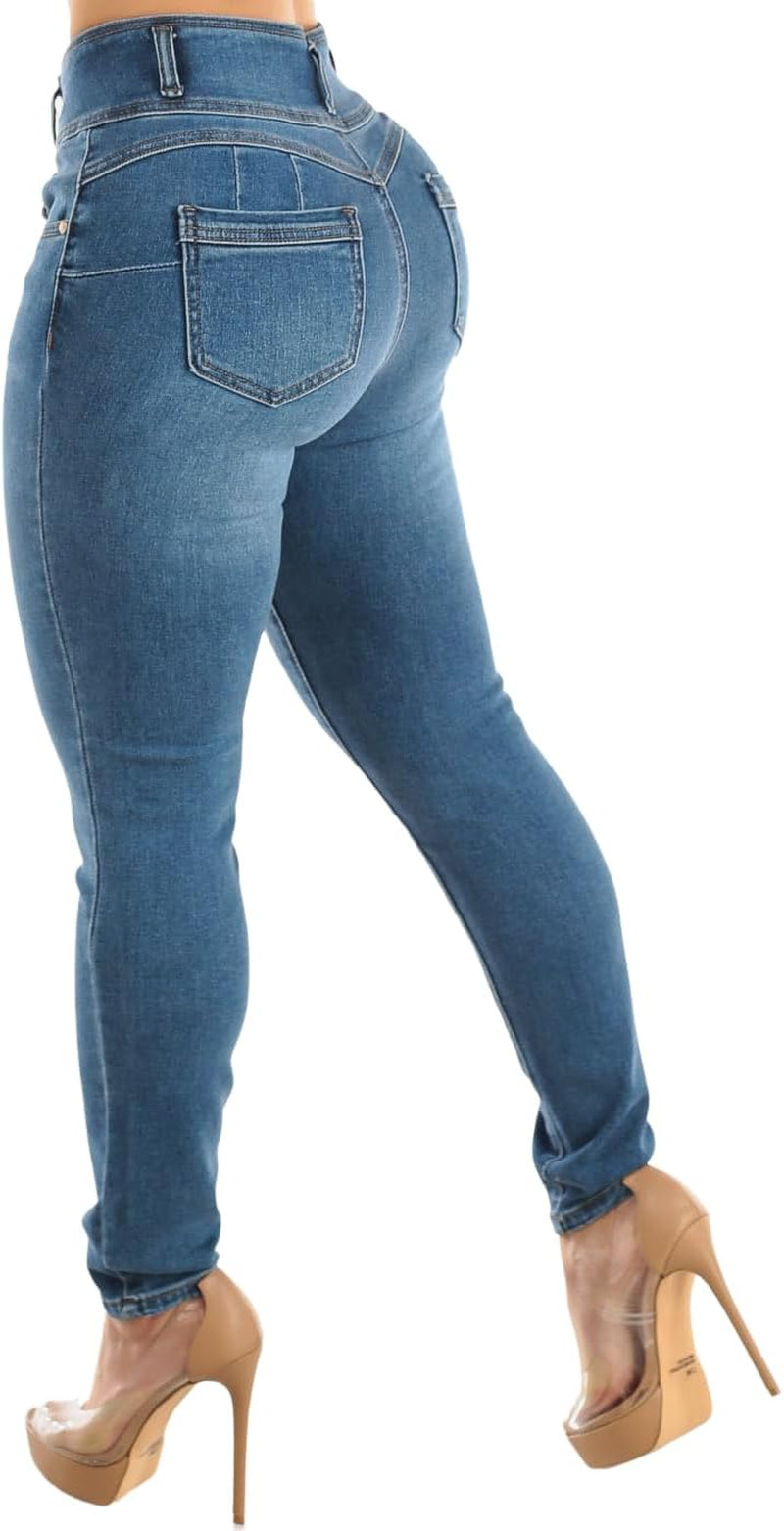 High Waisted Butt Lifting Skinny Jeans for Women – Levanta Cola Push-Up Denim