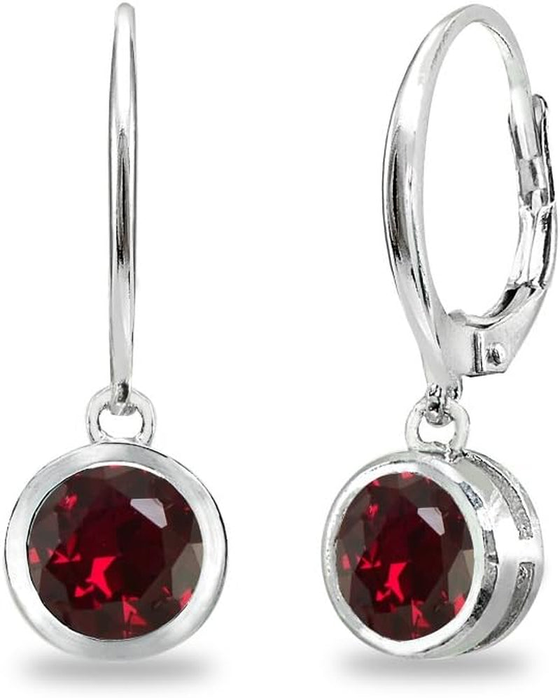 LuxeGleam Birthstone Dangle Earrings