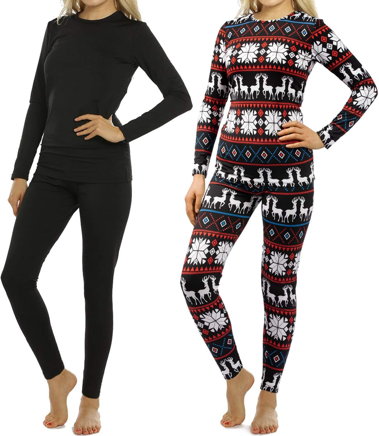 Women's Fleece-Lined Thermal Underwear Set – Winter-Ready Base Layer for Ultimate Warmth