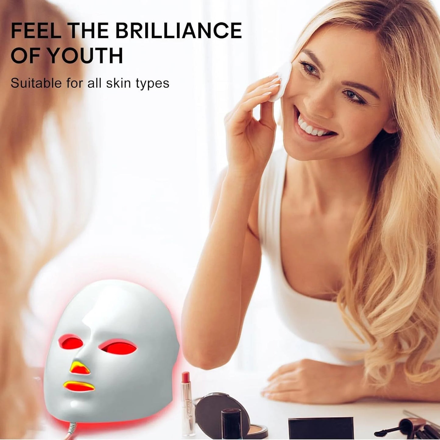 7-Color LED Light Therapy Face Mask