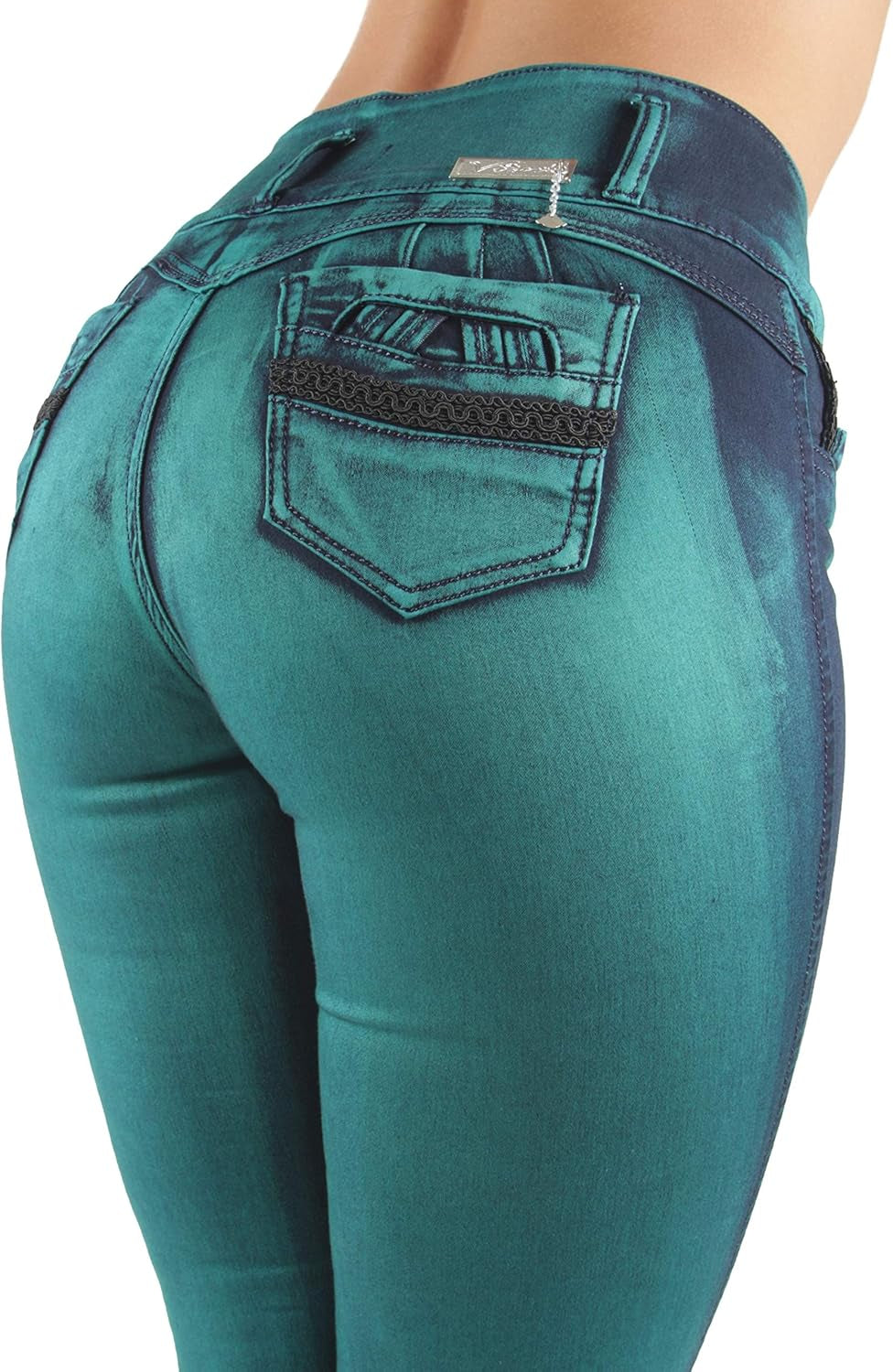 High-Waist Skinny Jeans Designed to Lift Your Butt with Colombian Influence