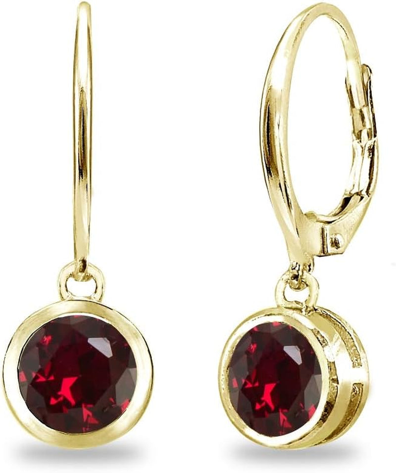 LuxeGleam Birthstone Dangle Earrings