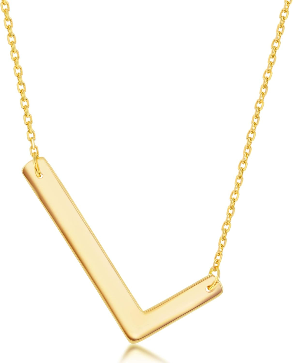 Sideways Initial Necklaces for Women