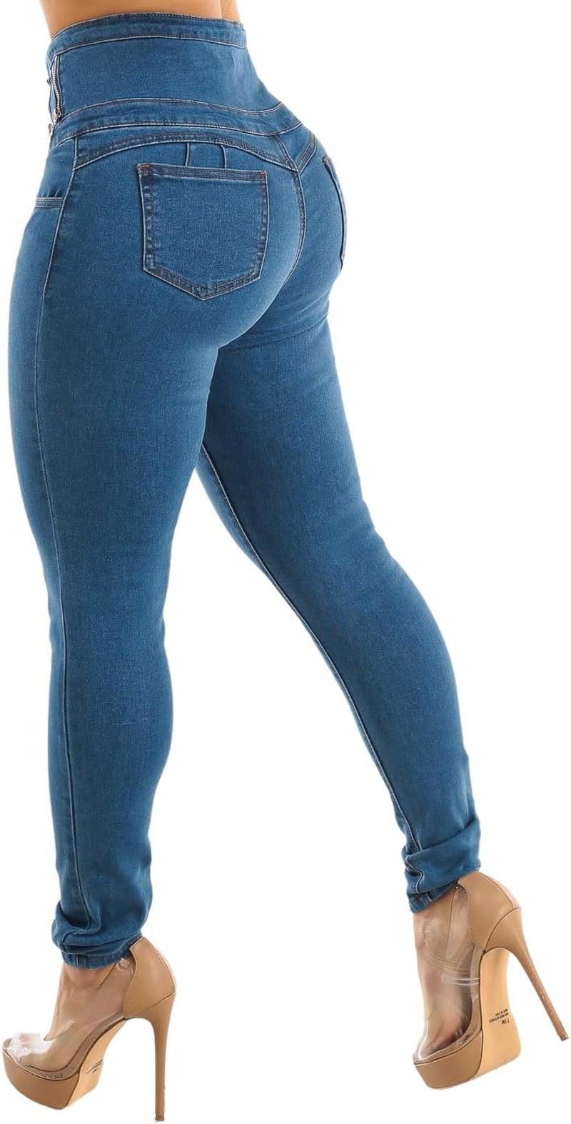 High Waisted Butt Lifting Jeans for Women - Colombian Design Jeans Levanta Cola