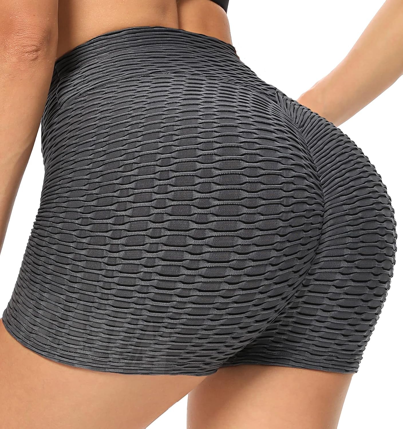 Women Workout Booty Shorts Scrunch Butt Lifting Yoga Shorts High Waist Sports Textured Leggings anti Cellulite