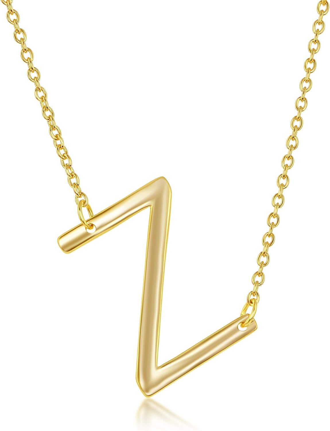 Sideways Initial Necklaces for Women