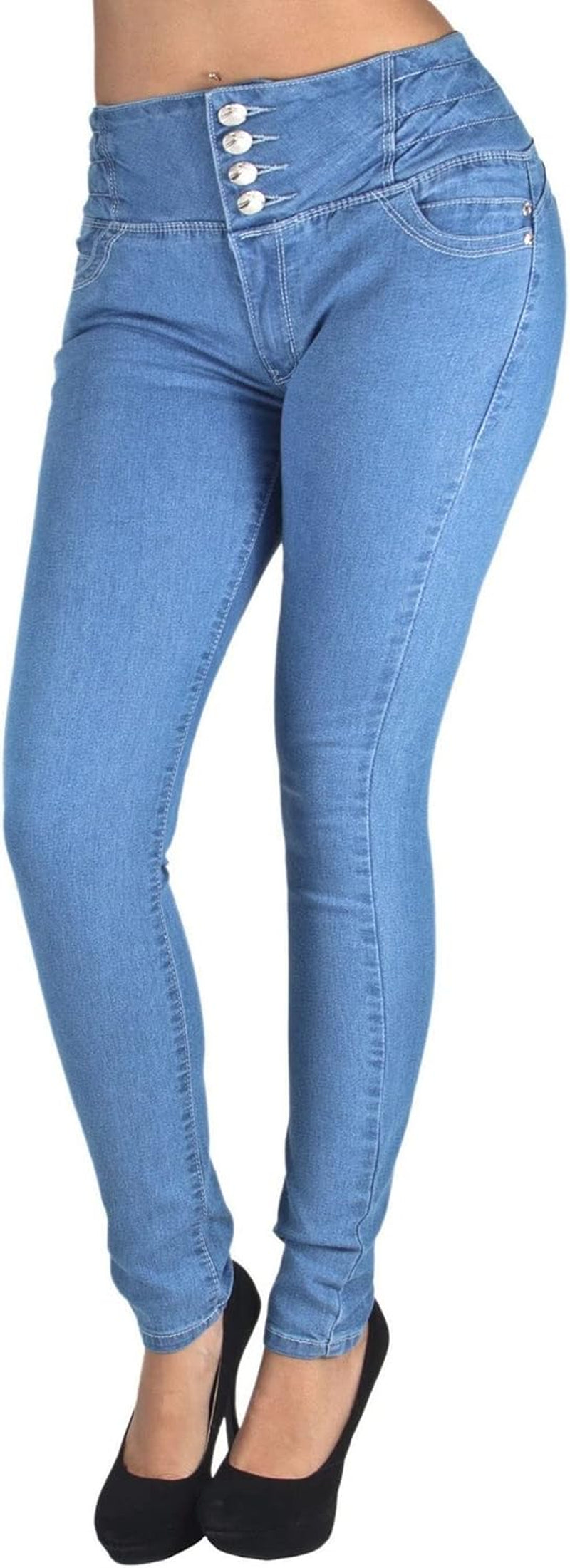 High-Waist Skinny Jeans Designed to Lift Your Butt with Colombian Influence