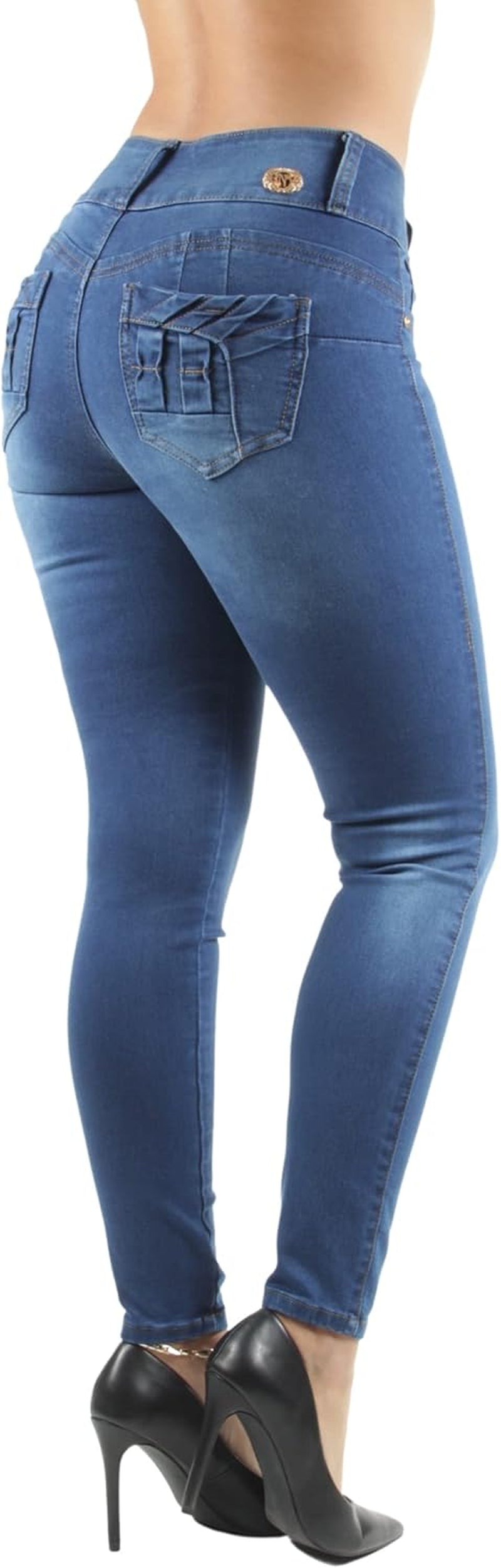 High-Waist Skinny Jeans Designed to Lift Your Butt with Colombian Influence