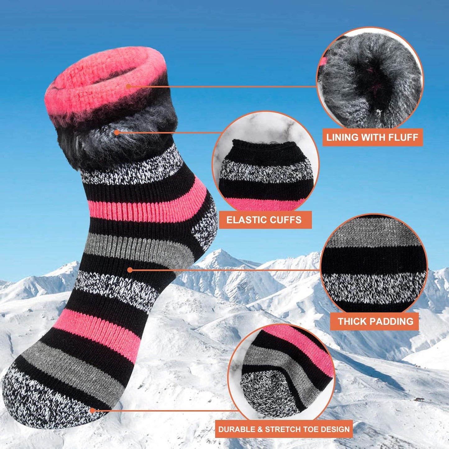 Women’s Thermal Winter Socks – Warm & Cozy for Cold Weather & Outdoor Adventures