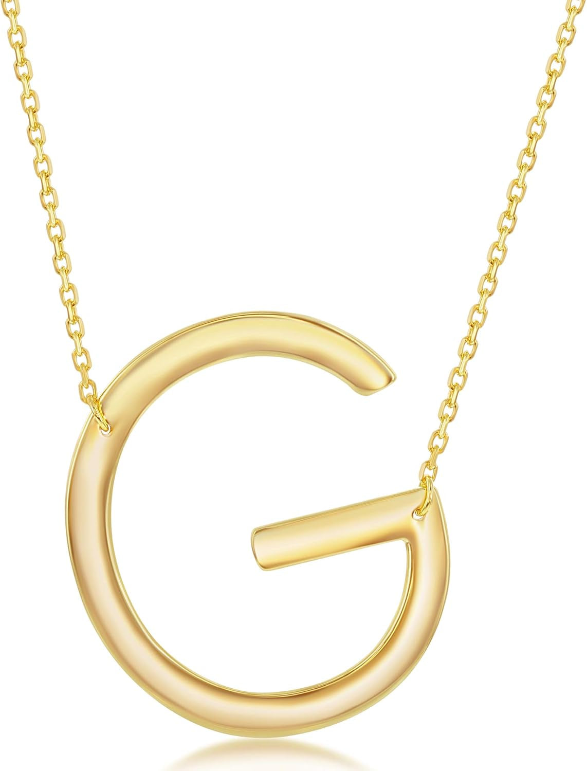 Sideways Initial Necklaces for Women