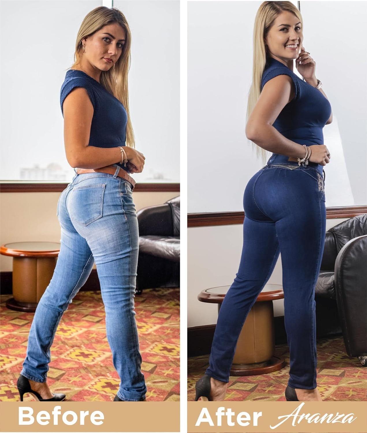 "High Waist Butt Lifting Colombian Stretch Jeans - Women's Skinny Jeans"