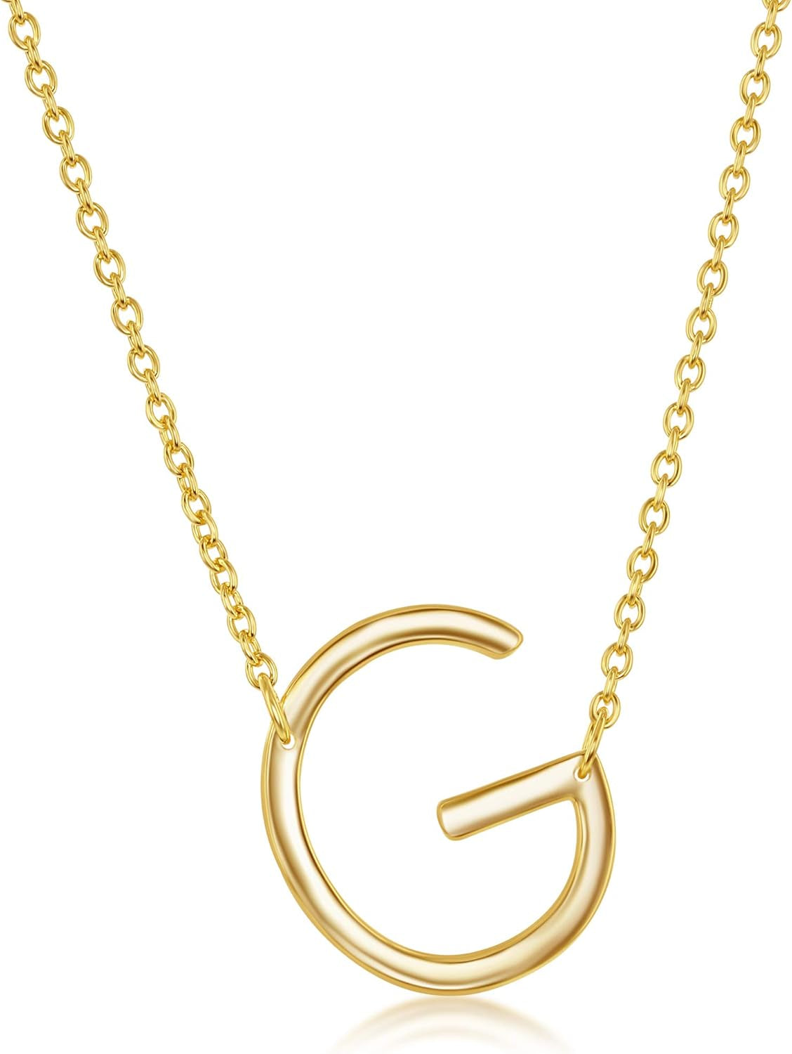 Sideways Initial Necklaces for Women