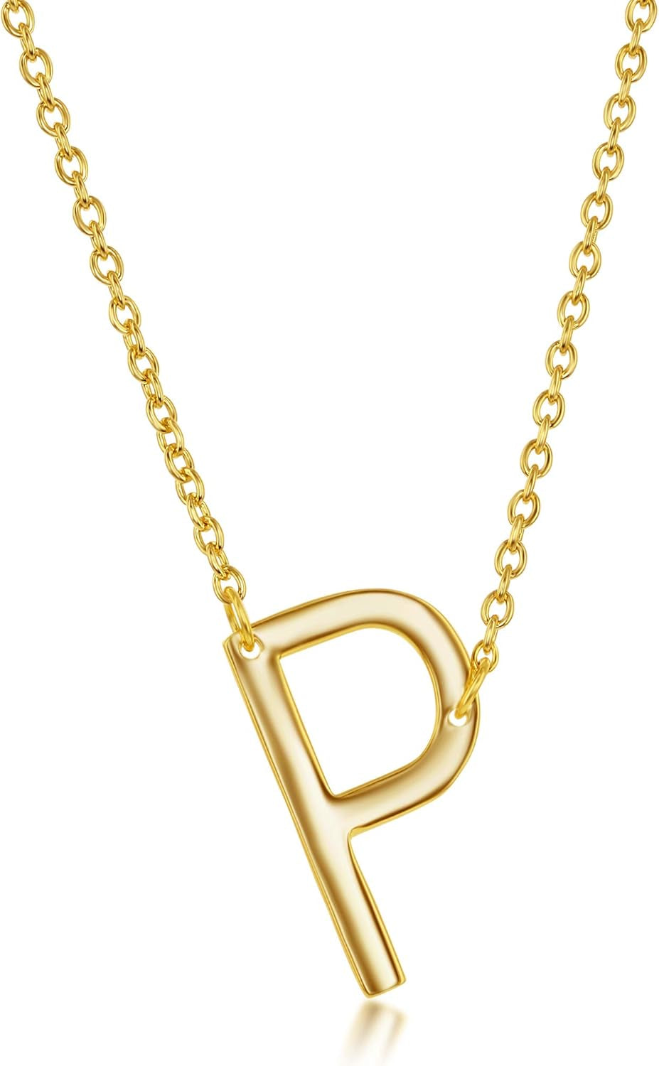 Sideways Initial Necklaces for Women