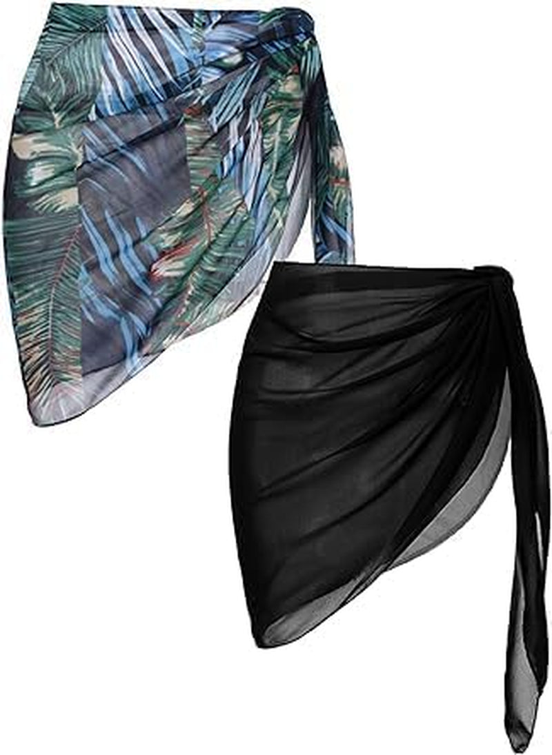 2 Pieces Sarongs Sheer Cover Ups 