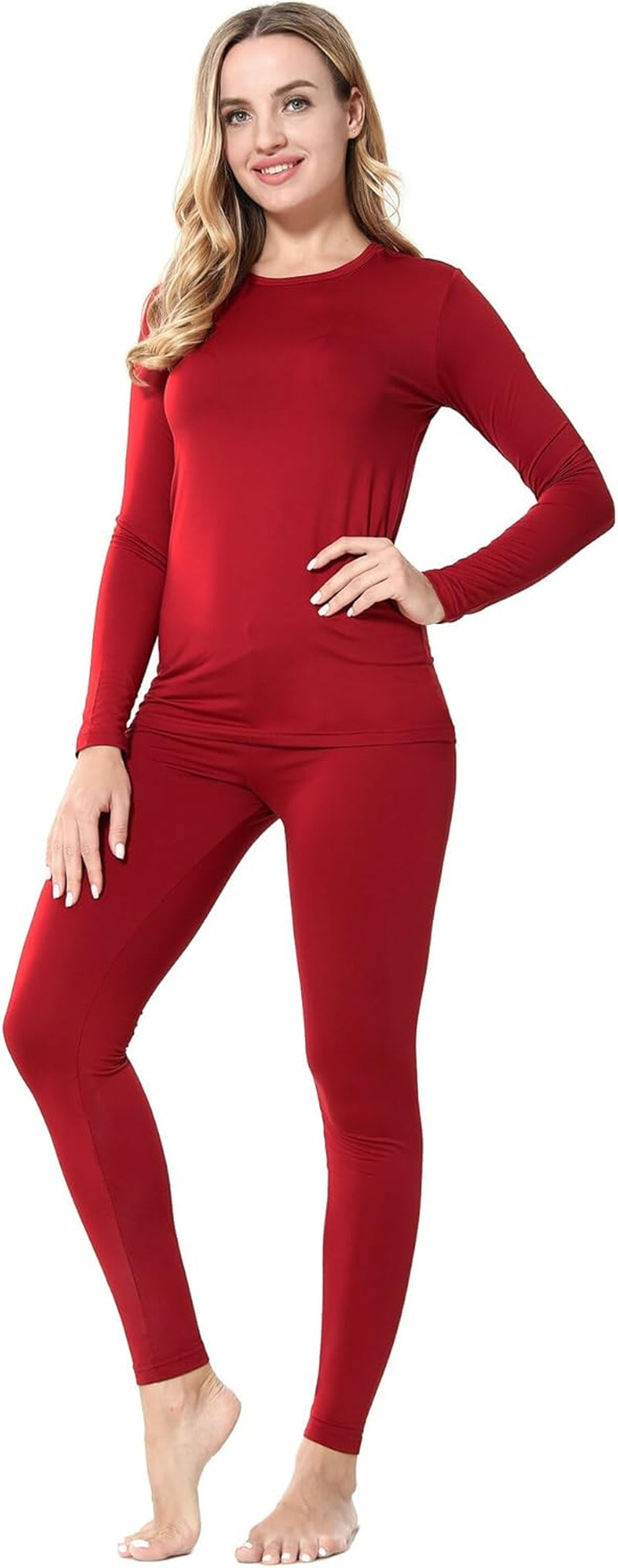 Women's Fleece-Lined Thermal Underwear Set – Winter-Ready Base Layer for Ultimate Warmth