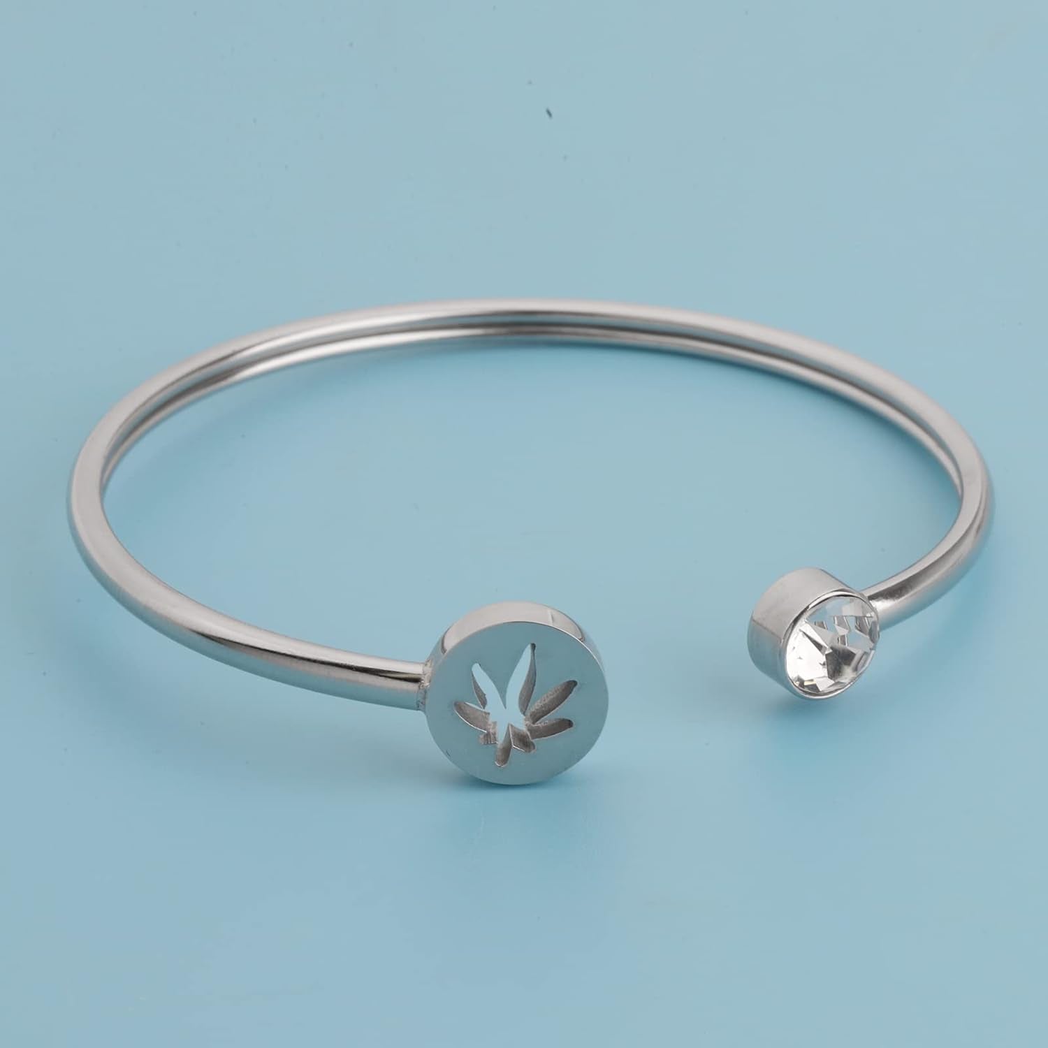 Cutout Marijuana Pot Leaf Necklace Bracelet Cannabis 420 Jewelry (Marijuana Leaf Bracelet)