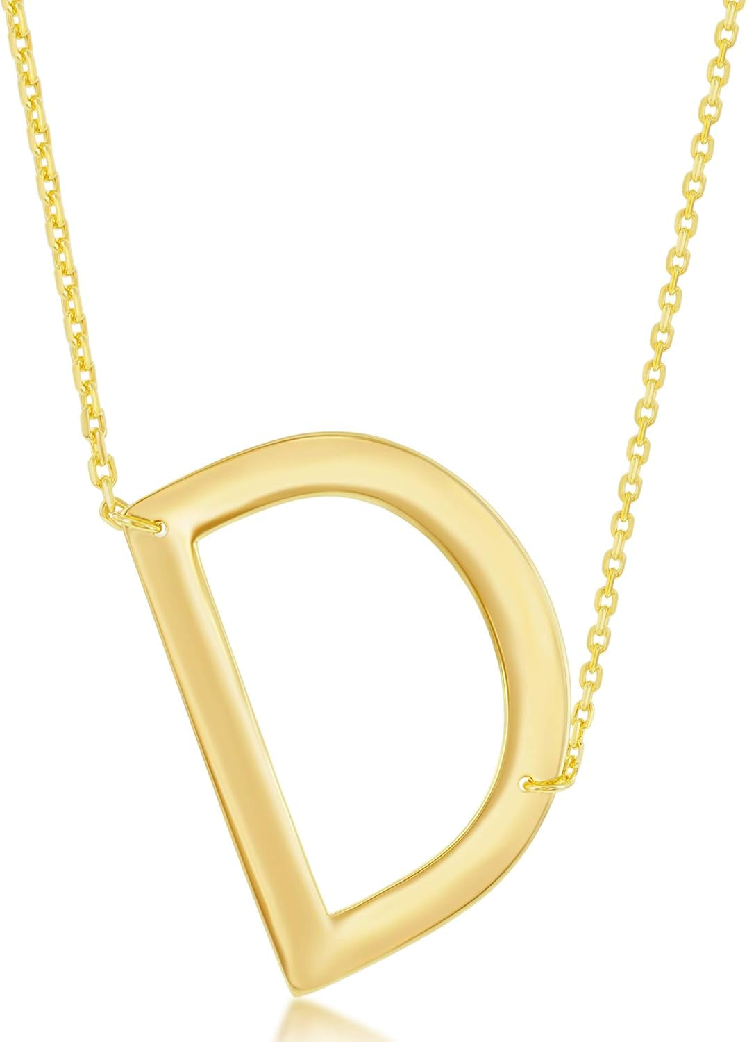 Sideways Initial Necklaces for Women