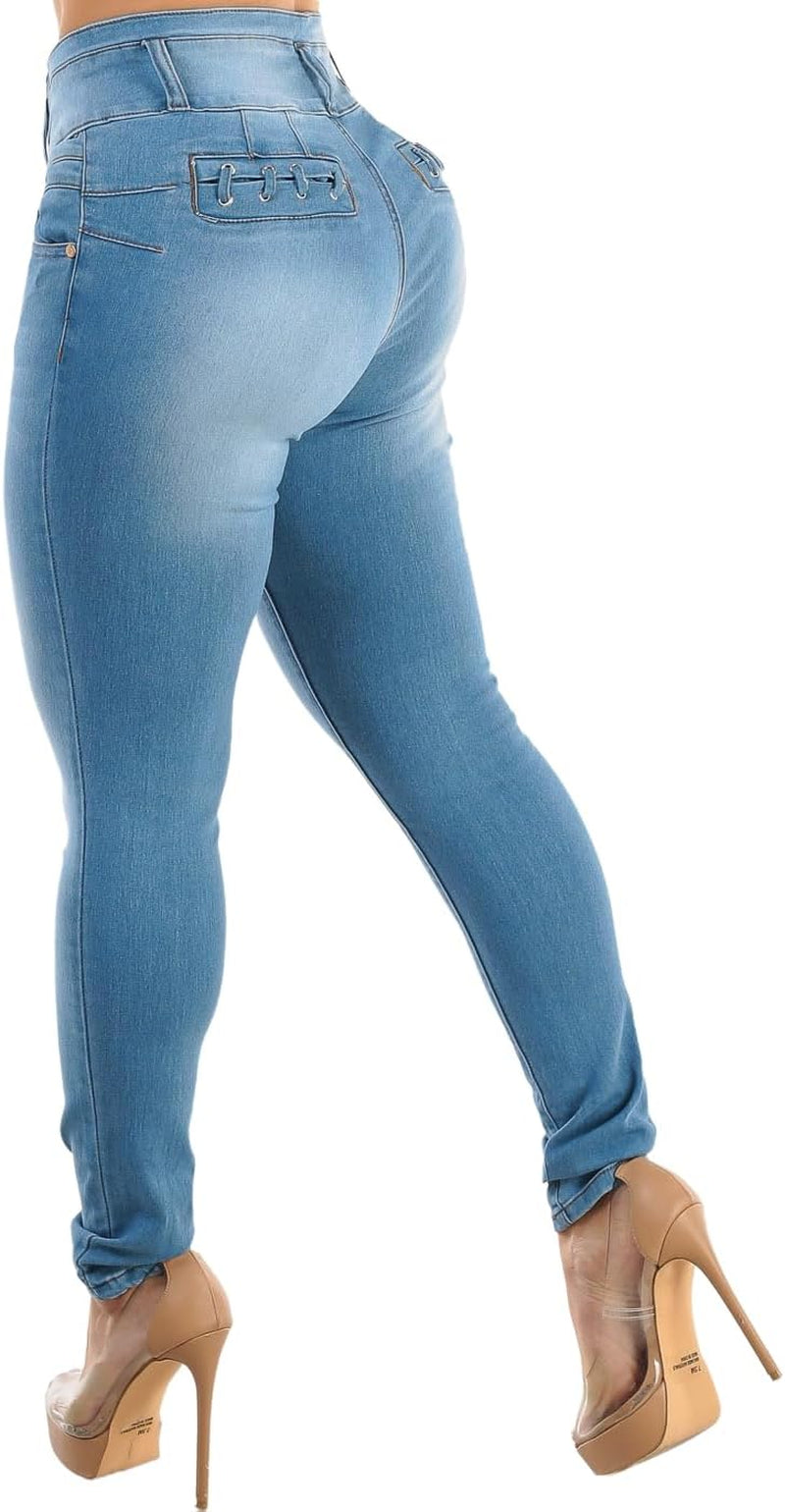 High Waisted Butt Lifting Jeans for Women - Colombian Design Jeans Levanta Cola