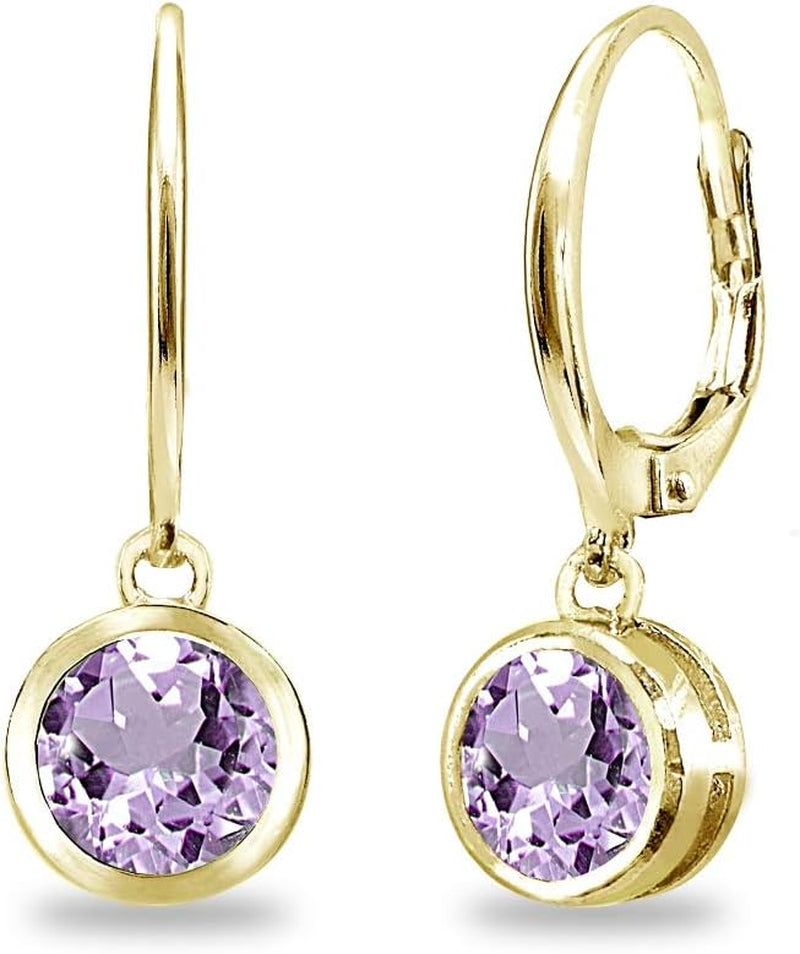 LuxeGleam Birthstone Dangle Earrings