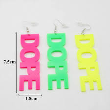 Acrylic Dope Dangle Earrings