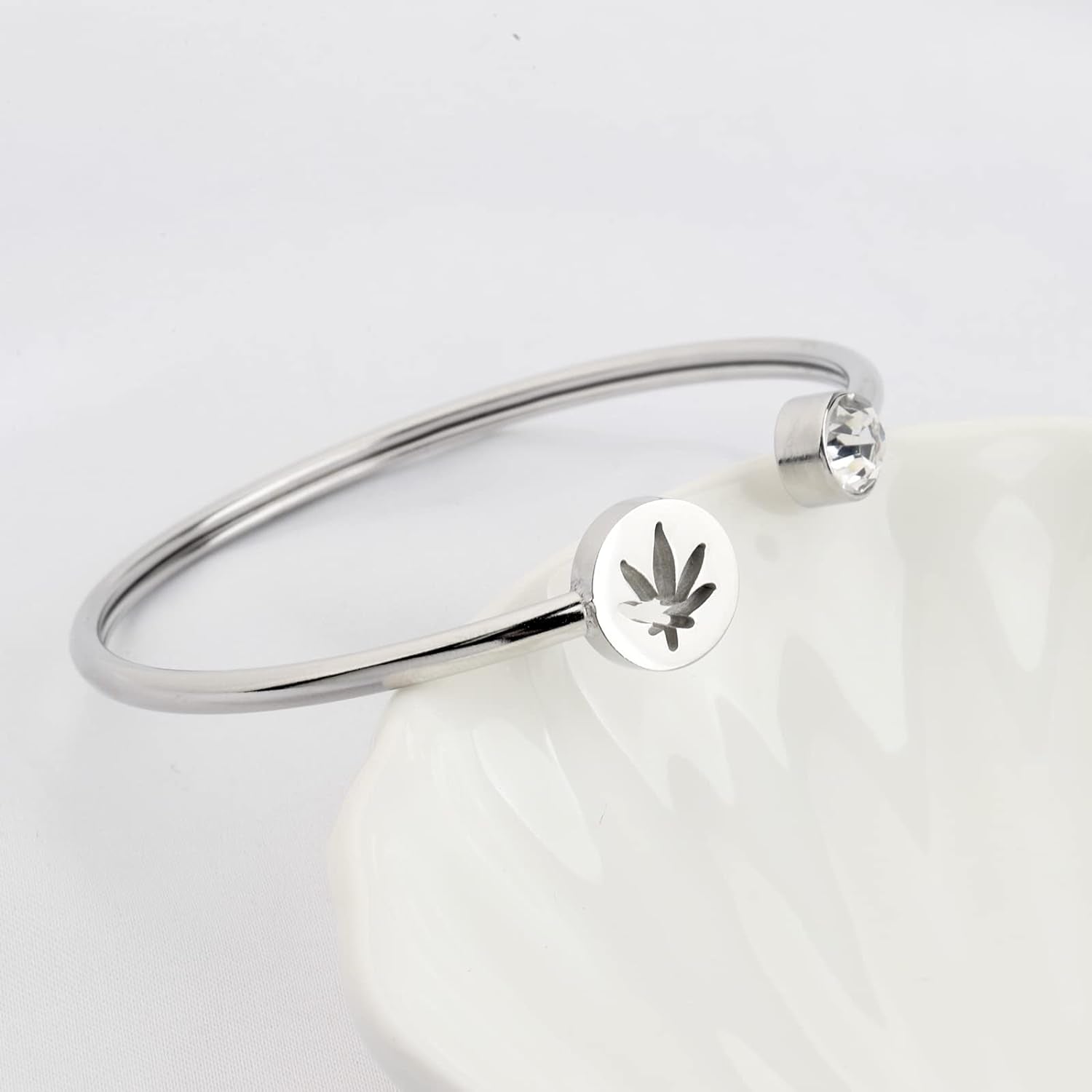 Cutout Marijuana Pot Leaf Necklace Bracelet Cannabis 420 Jewelry (Marijuana Leaf Bracelet)