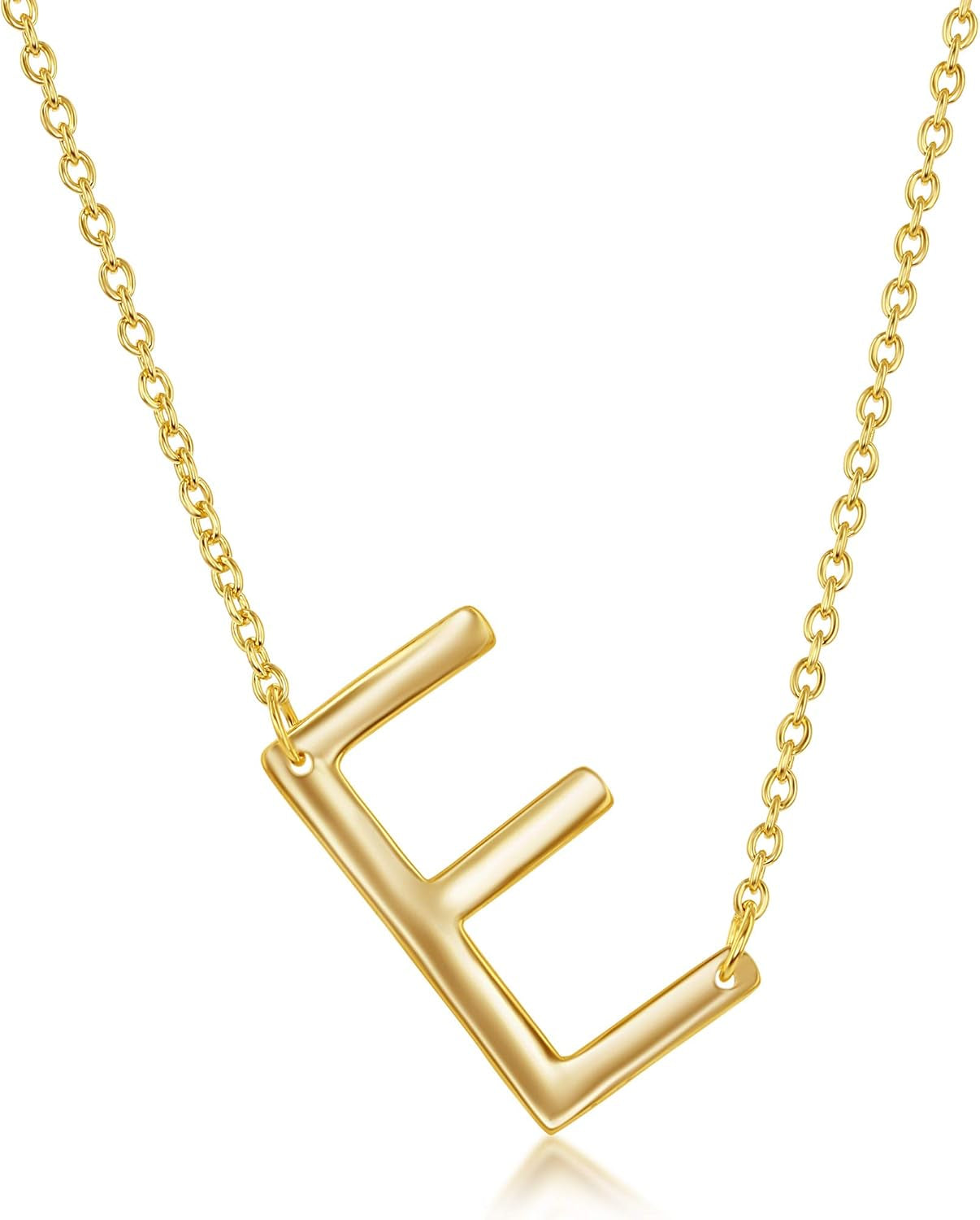 Sideways Initial Necklaces for Women