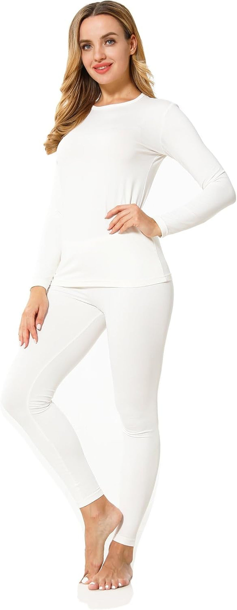 Women's Fleece-Lined Thermal Underwear Set – Winter-Ready Base Layer for Ultimate Warmth