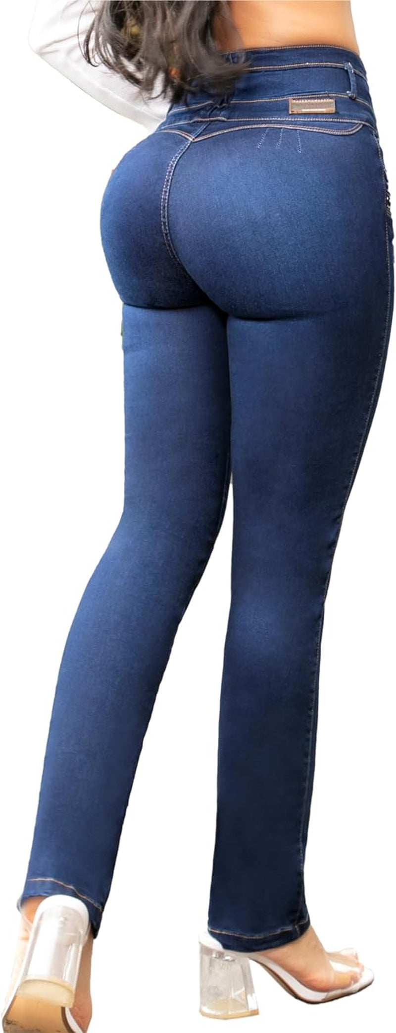 Colombian Butt-Lifting Pants | Women’s Butt Lift Jeans Straight Blue