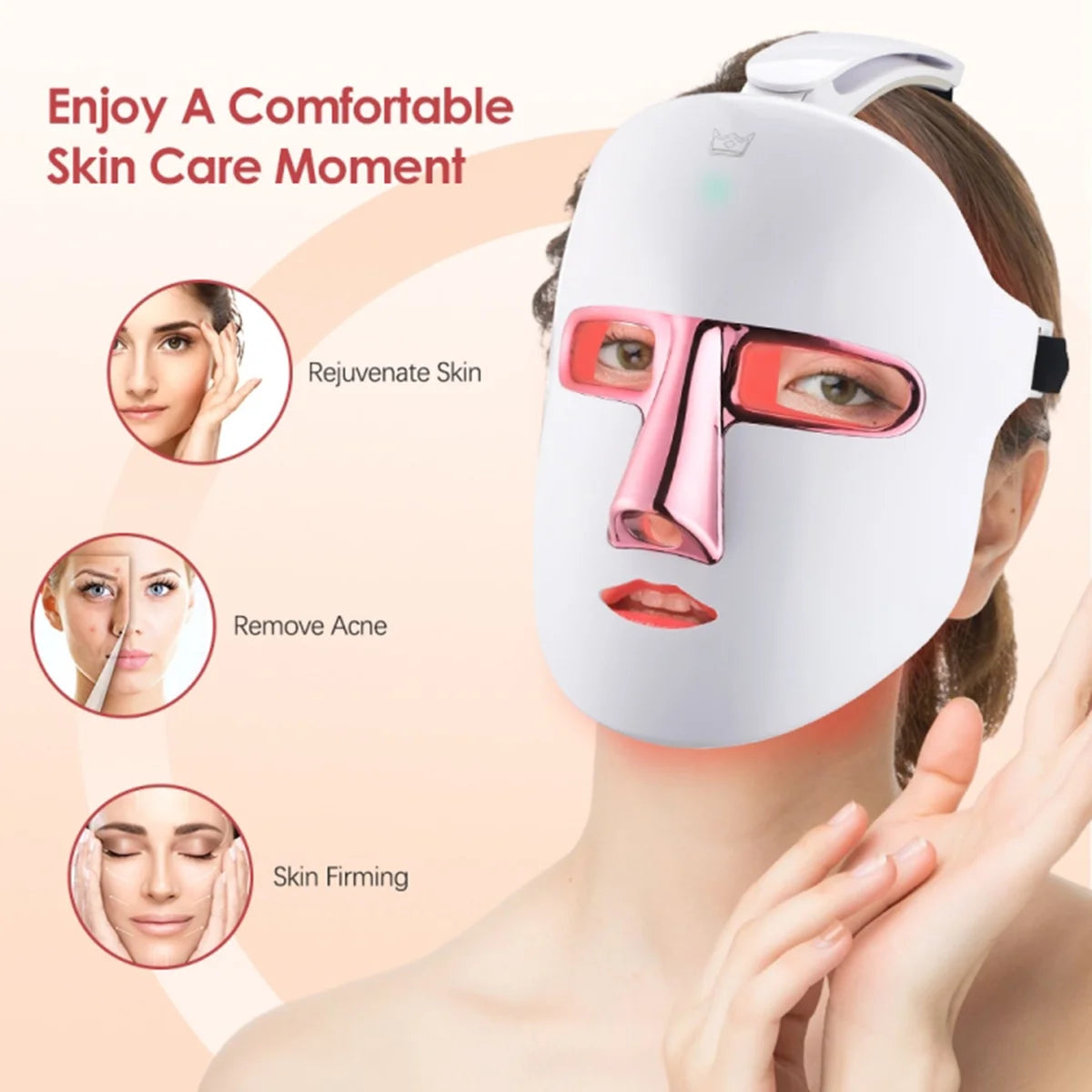 7-Color LED Light Therapy Facial Mask