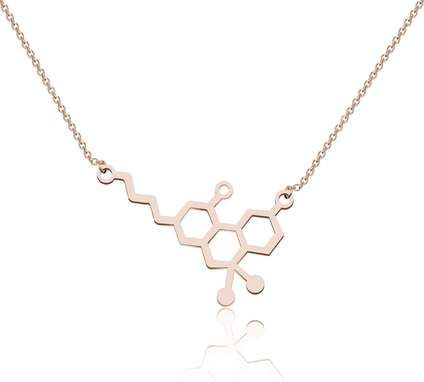 THC Molecule Necklace CBD Molecule Necklace Pot Lovers Gift Cannabis Molecule Gift 420 Science Gift Chemistry Gift