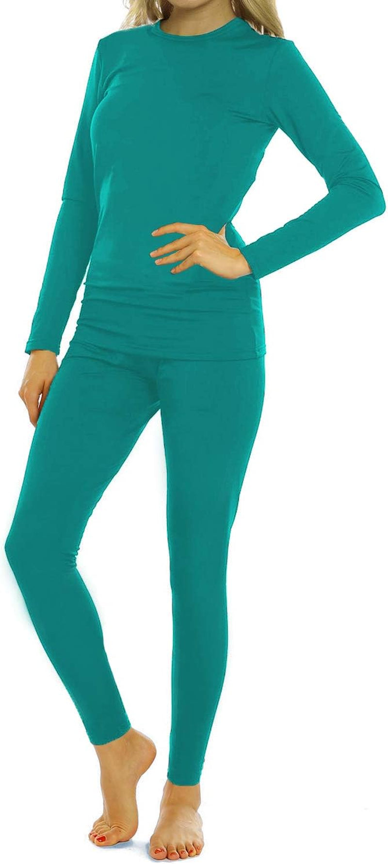 Women's Fleece-Lined Thermal Underwear Set – Winter-Ready Base Layer for Ultimate Warmth