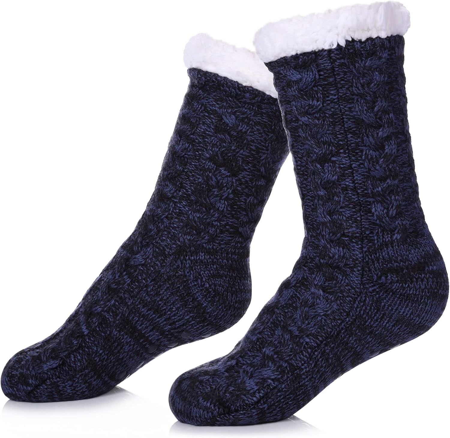 Women’s Fleece-Lined Non-Slip Slipper Socks – Warm & Cozy Winter Essential