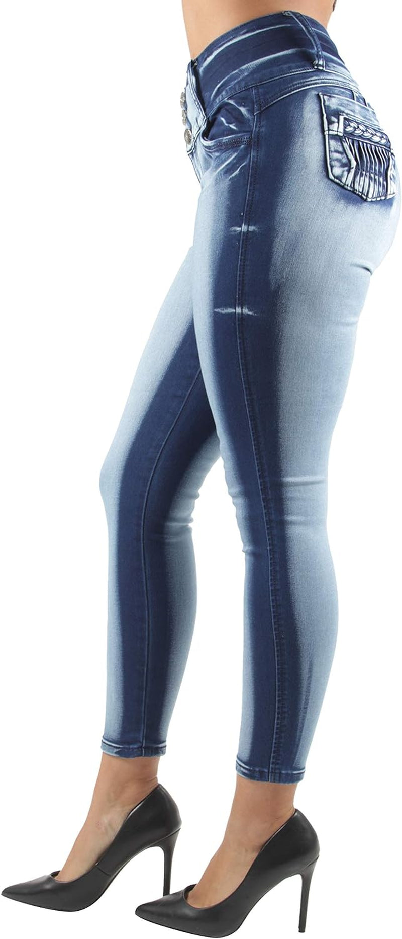 High-Waist Skinny Jeans Designed to Lift Your Butt with Colombian Influence