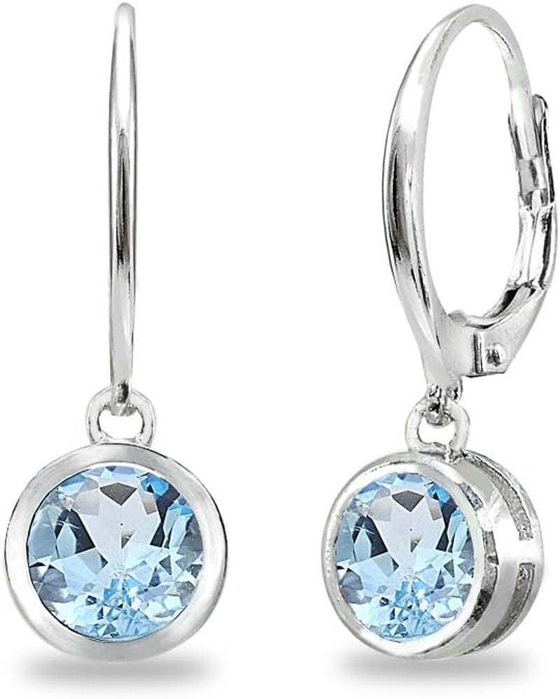 LuxeGleam Birthstone Dangle Earrings