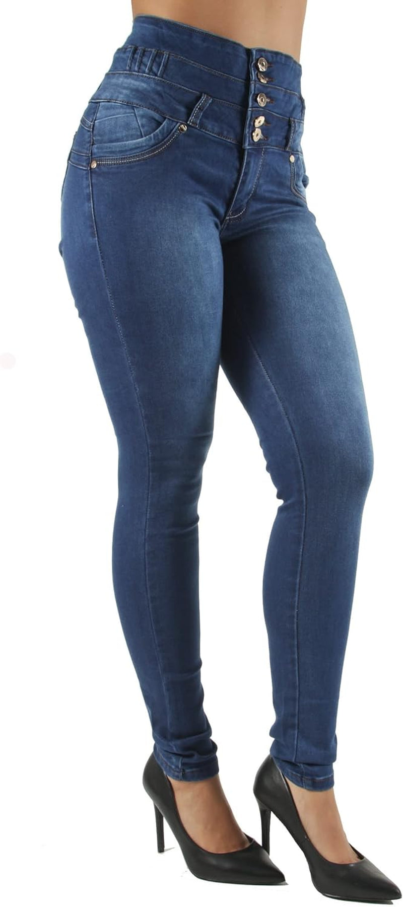 High-Waist Skinny Jeans Designed to Lift Your Butt with Colombian Influence