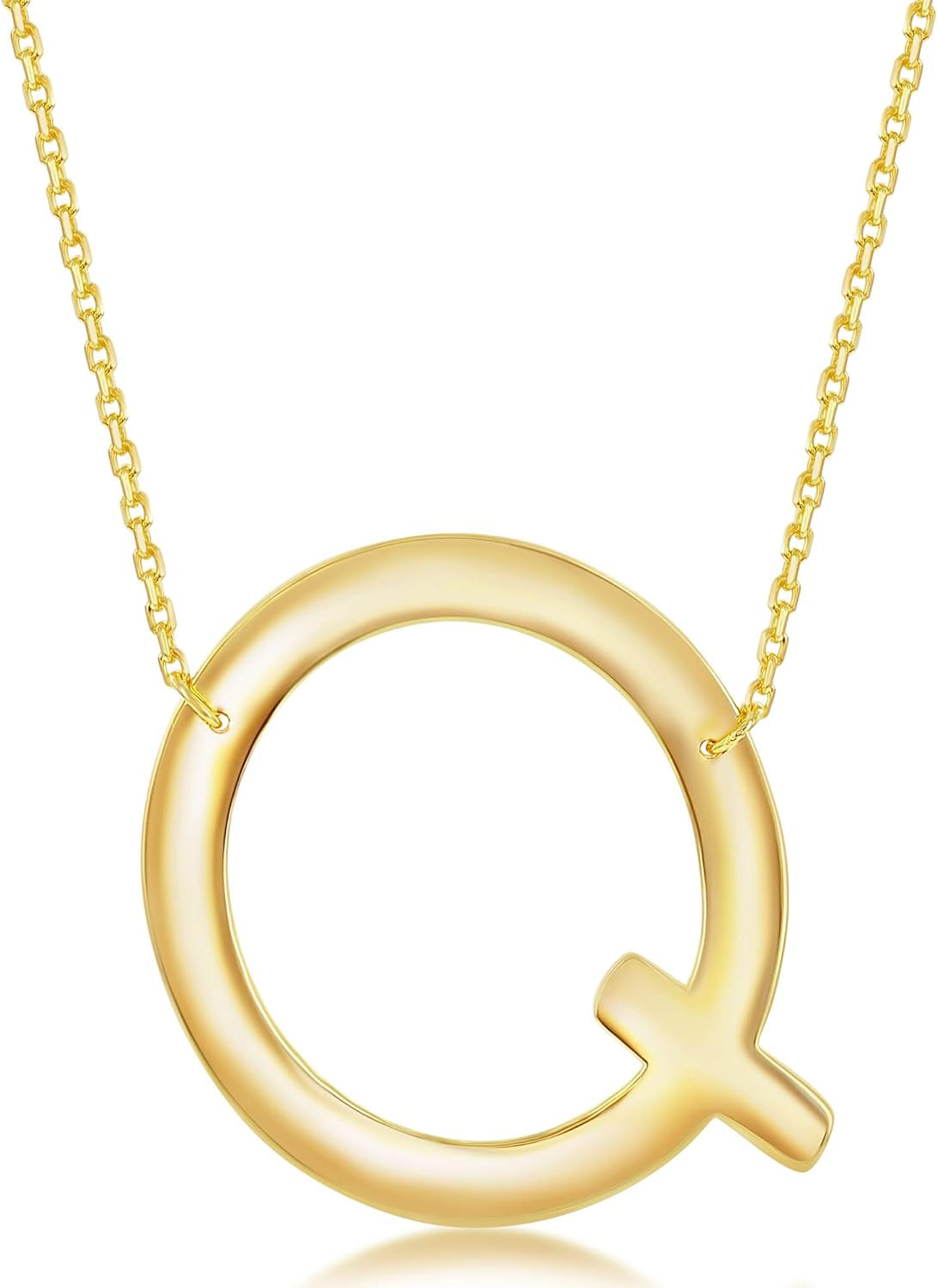 Sideways Initial Necklaces for Women