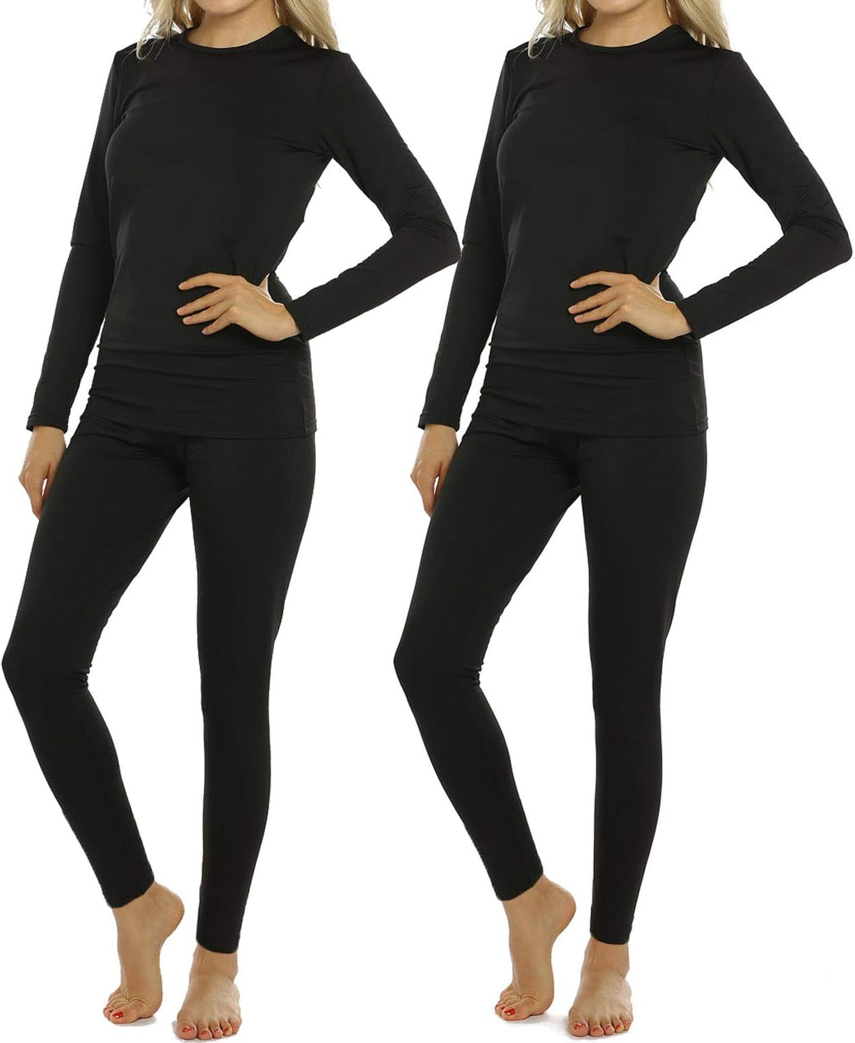 Women's Fleece-Lined Thermal Underwear Set – Winter-Ready Base Layer for Ultimate Warmth