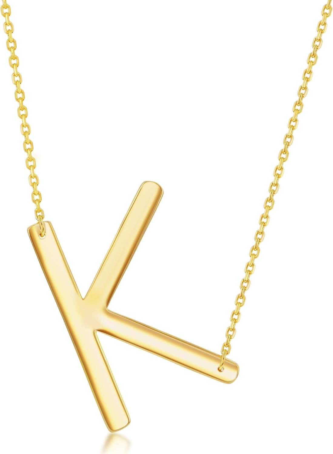 Sideways Initial Necklaces for Women