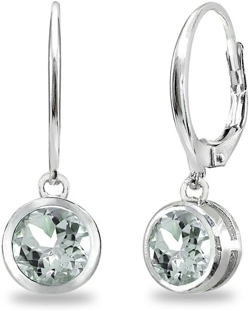 LuxeGleam Birthstone Dangle Earrings