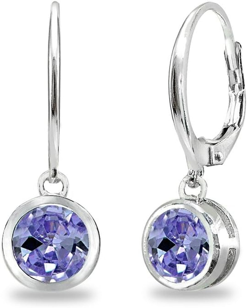 LuxeGleam Birthstone Dangle Earrings