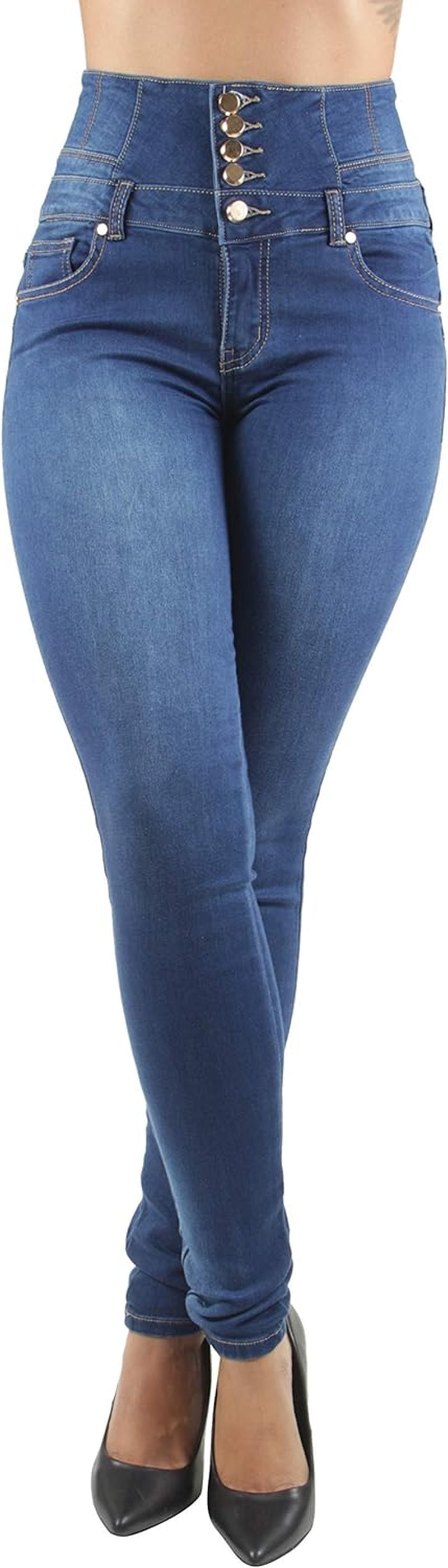 High-Waist Skinny Jeans Designed to Lift Your Butt with Colombian Influence