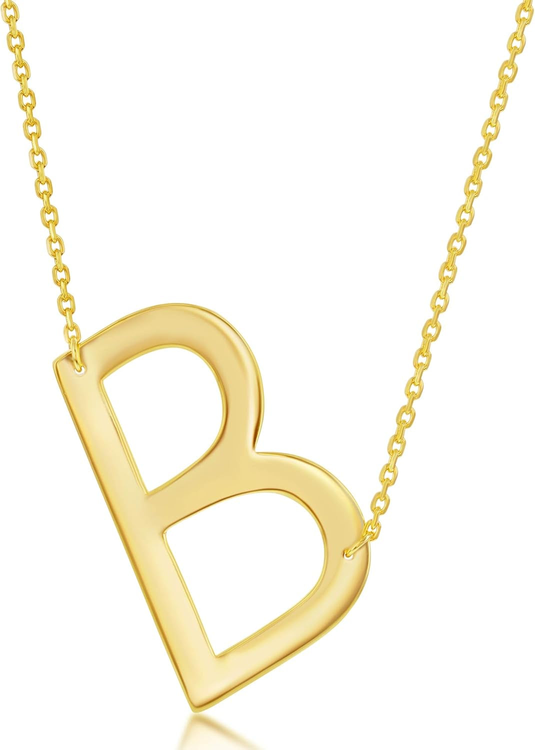 Sideways Initial Necklaces for Women