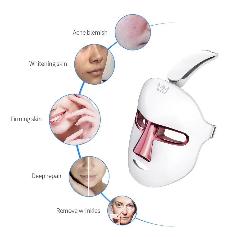 7-Color LED Light Therapy Facial Mask