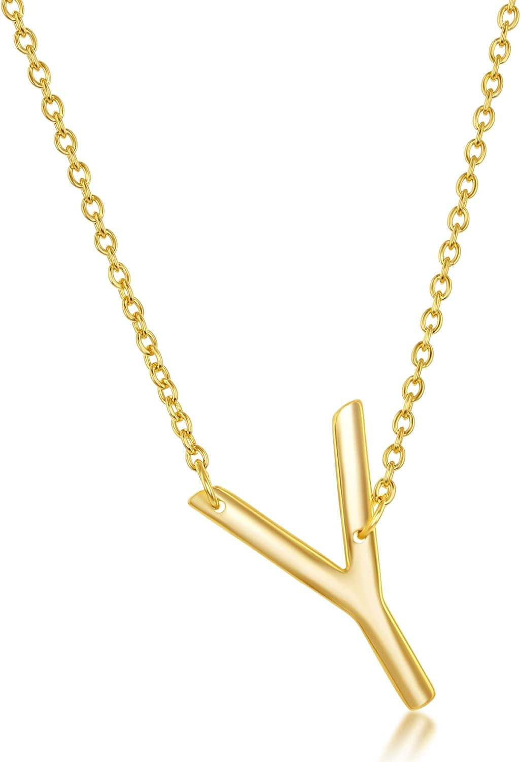 Sideways Initial Necklaces for Women